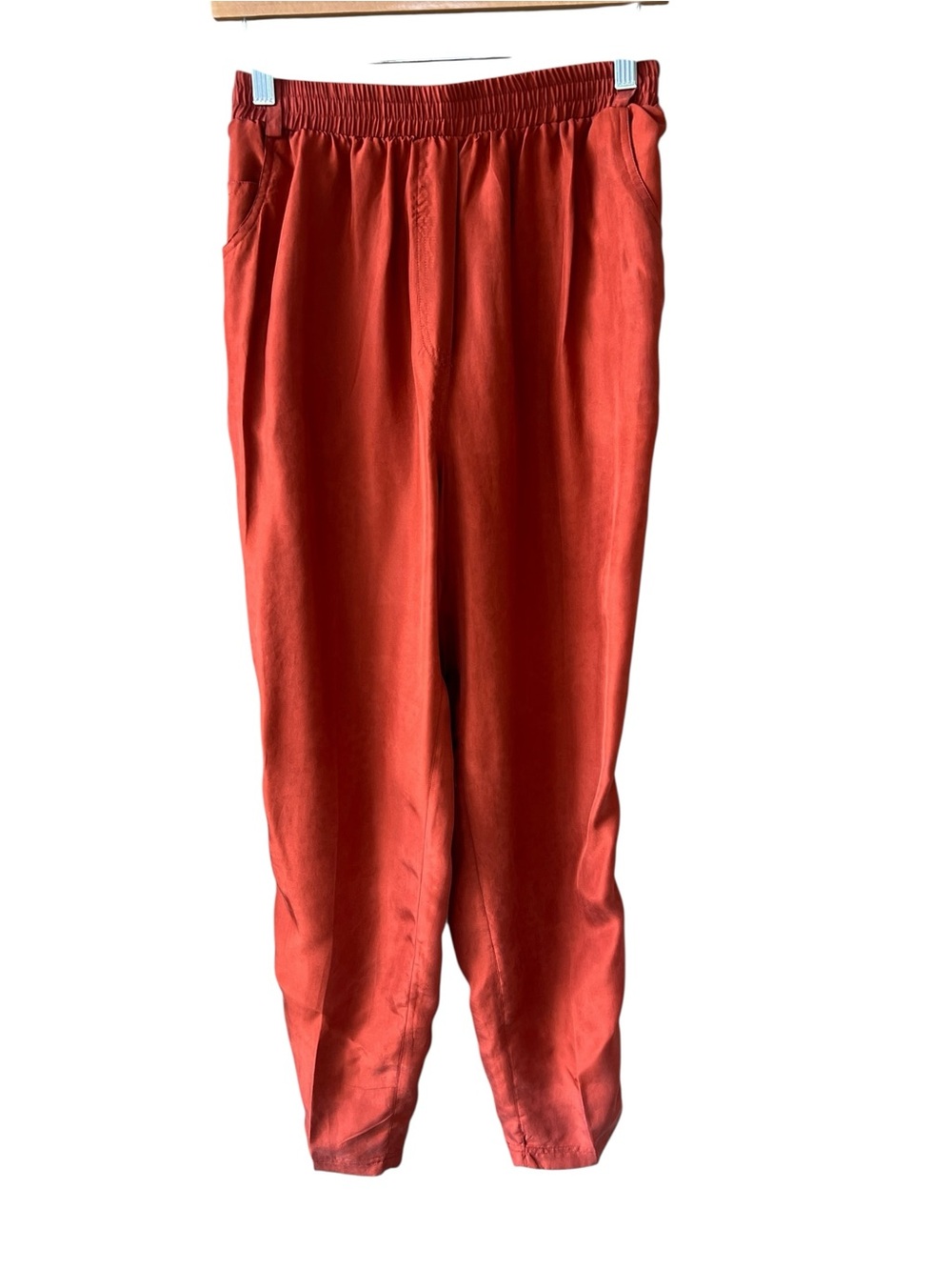 Vintage Like New SK Wear Rust Silk Sz M Pull-on Pants